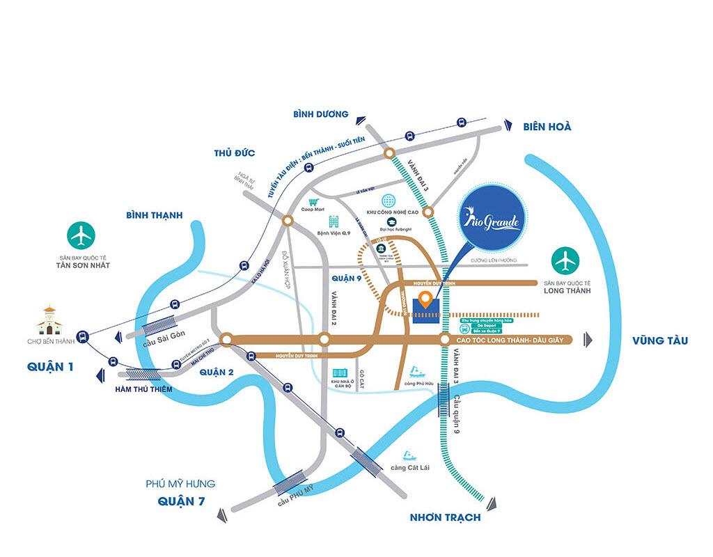 Bán đất nền dự án Rio Grande quận 9 9 Vị trí dự án Rio Grande