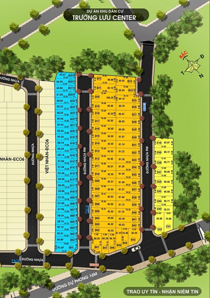 đất nền trường lưu center