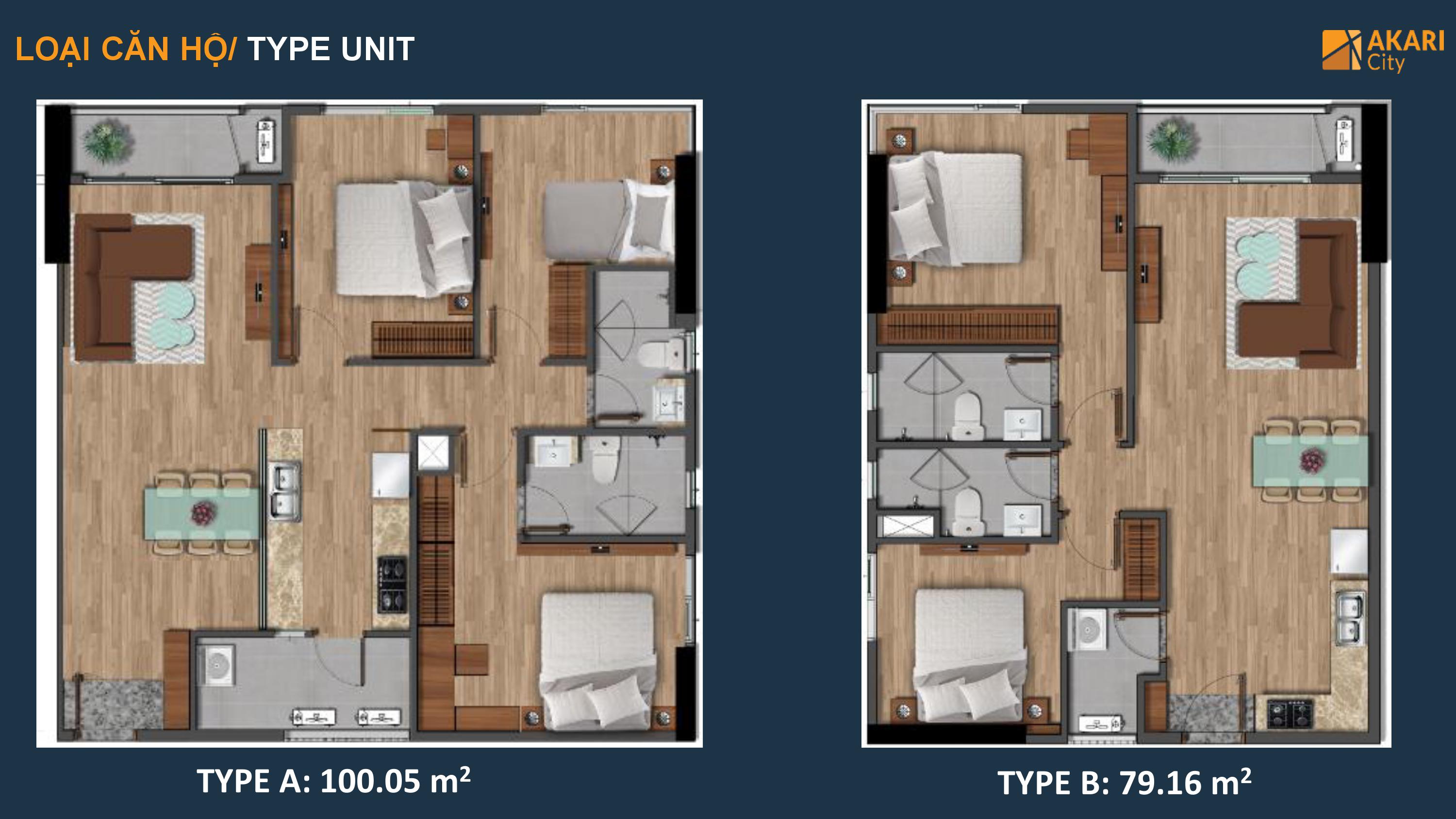 Căn hộ Akari City Bình Tân 24 thiết kế căn hộ akari bình tân 1