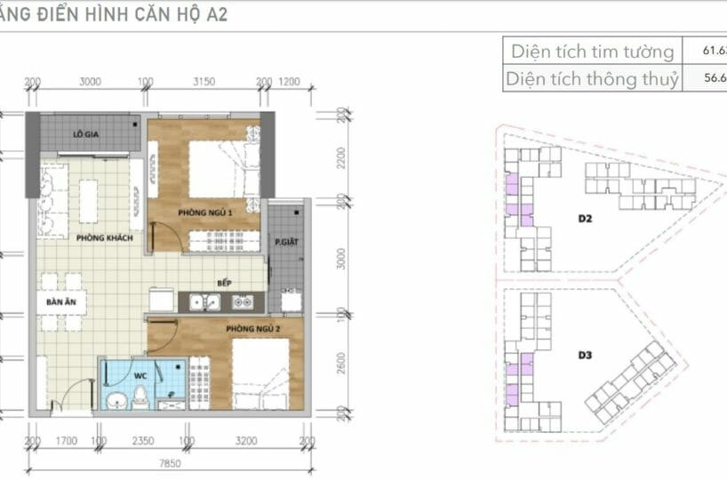 căn 2PN 1WC aio city bình tân