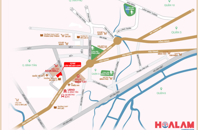vị trí căn hộ aio city bình tân