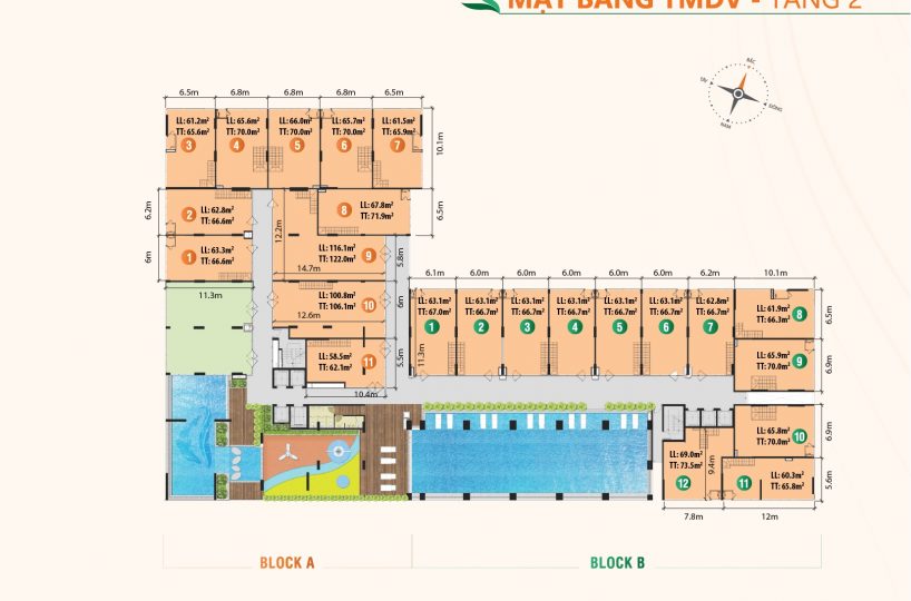 Shophouse tầng 2 dự án Căn hộ Ricca Quận 9