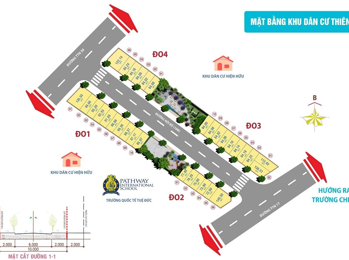 Mặt bằng dự án Thiên Nam Residence Quận 12