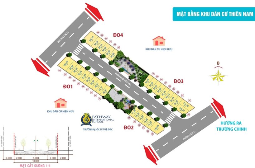 Mặt bằng dự án Thiên Nam Residence Quận 12