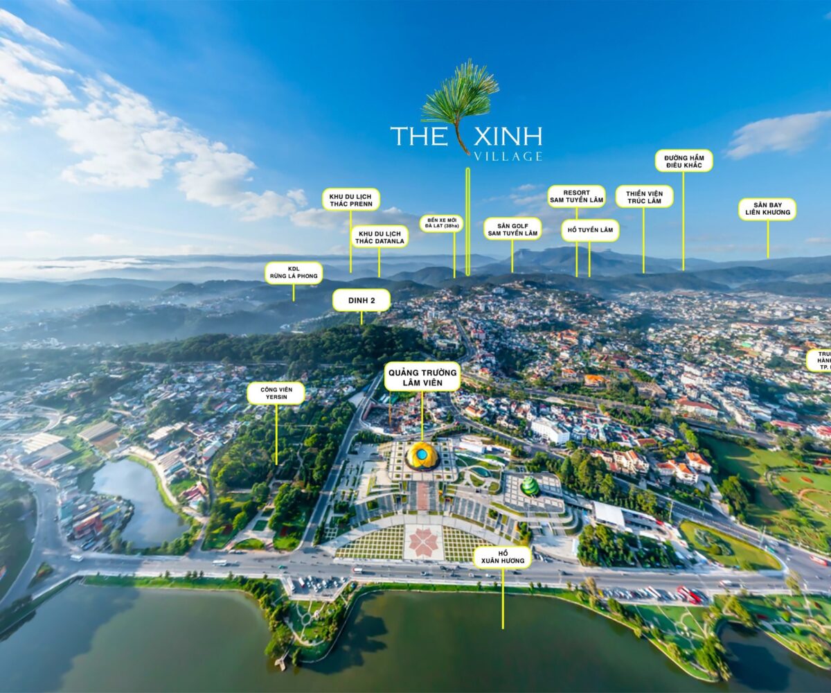 The Xinh Village nhìn từ Hồ Xuân Hương TP Đà Lạt