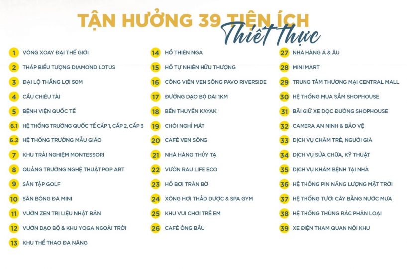 Tiện ích dự án The Sol City