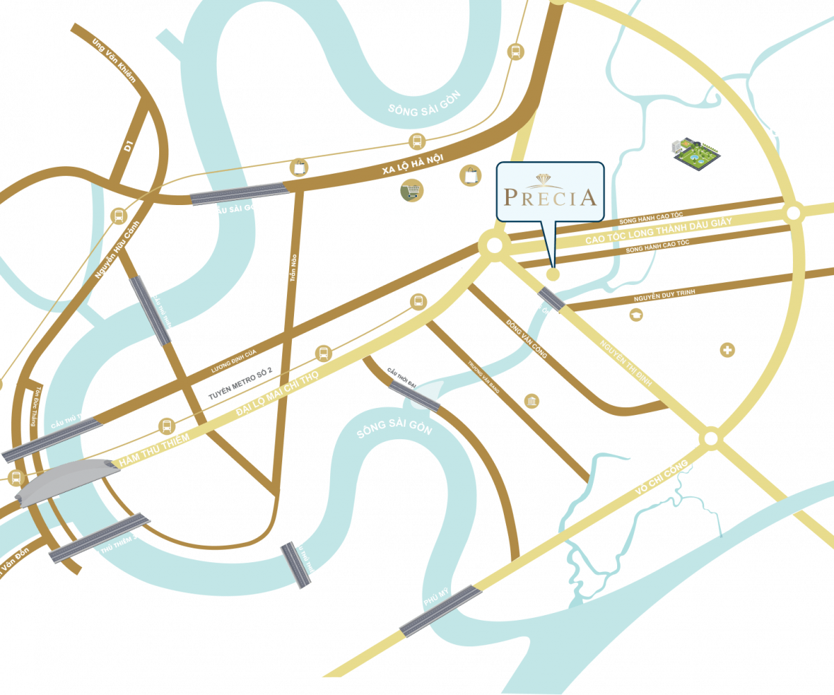 vị trí căn hộ precia quận 2