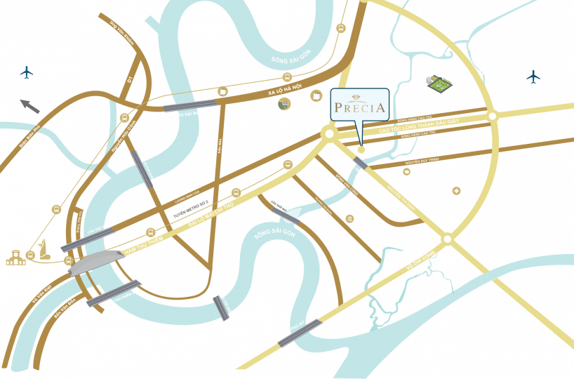 vị trí căn hộ precia quận 2